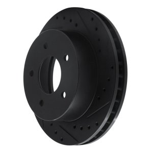 Chevrolet ASTRO Brake Rotor (1) - Front Right - R1 Concepts - Drilled & Slotted - Black - `90-`02